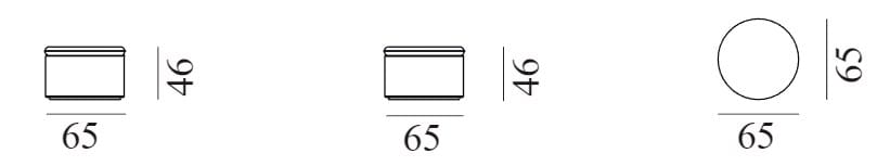 Круглый кожаный пуф de Sede DS-800 ARCH-00135707 - Вид №2