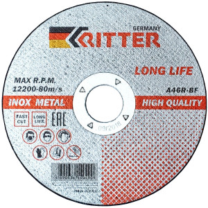 90087068 Круг отрезной LongLife HQ 125х1.0х22.2 мм PS50125102 STLM-0106482 RITTER
