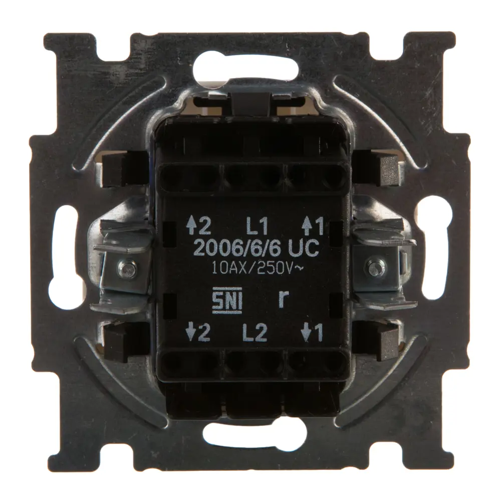 Переключатель встраиваемый ABB Basic 55 2 клавиши, цвет белый Basic55 STLM-2144631 - Вид №3