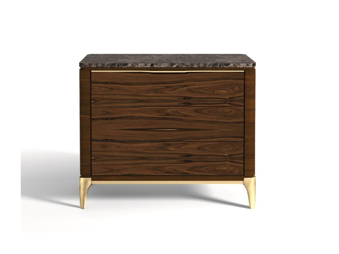 Деревянная и мраморная тумбочка с ящиками Hurtado Evolution ARCH-00067609