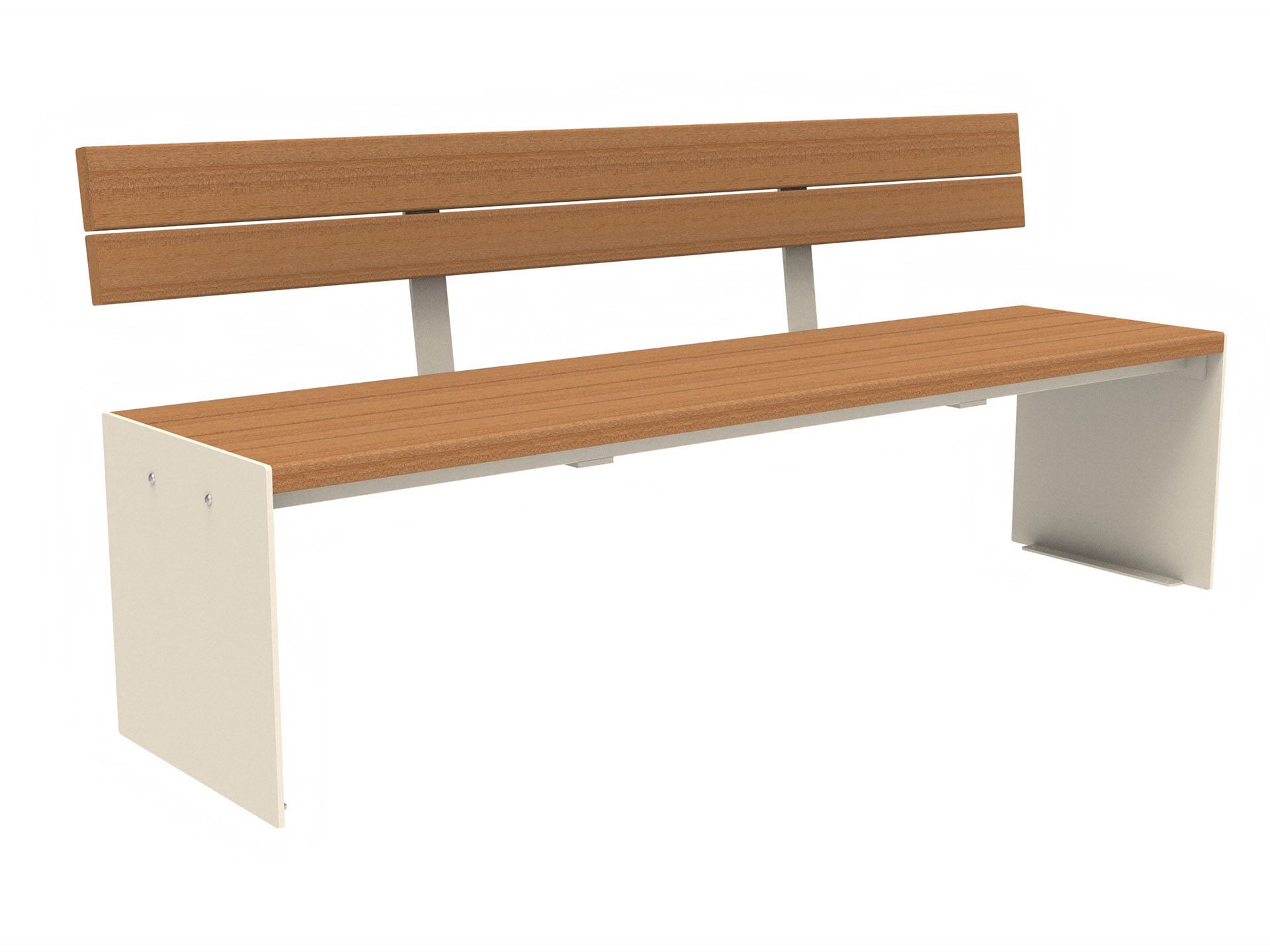 Скамья из окуме со спинкой Lazzari Recto ARCH-00077399 - Вид №2