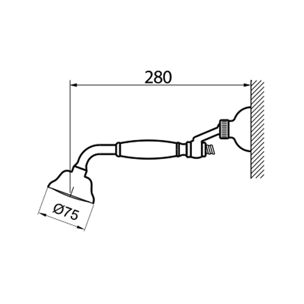 AC0704065 Душевой гарнитур Webert Ottocento - Вид №1