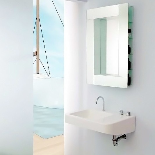 45710 Подвесная раковина настенная овальная Rapsel  белая  - Вид №2