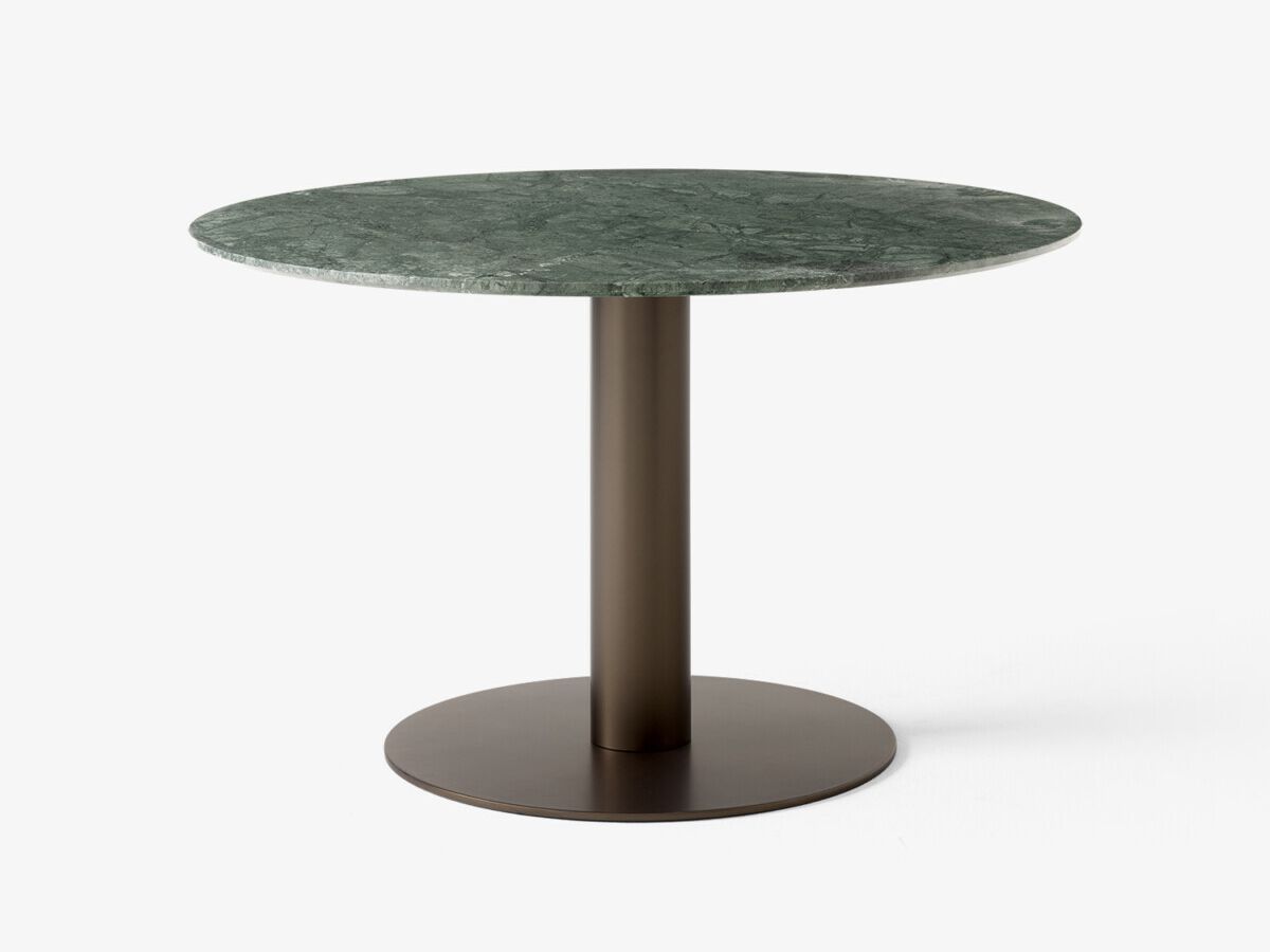 Круглый обеденный стол из зеленого мрамора Гватемалы &Tradition между ARCH-00074946