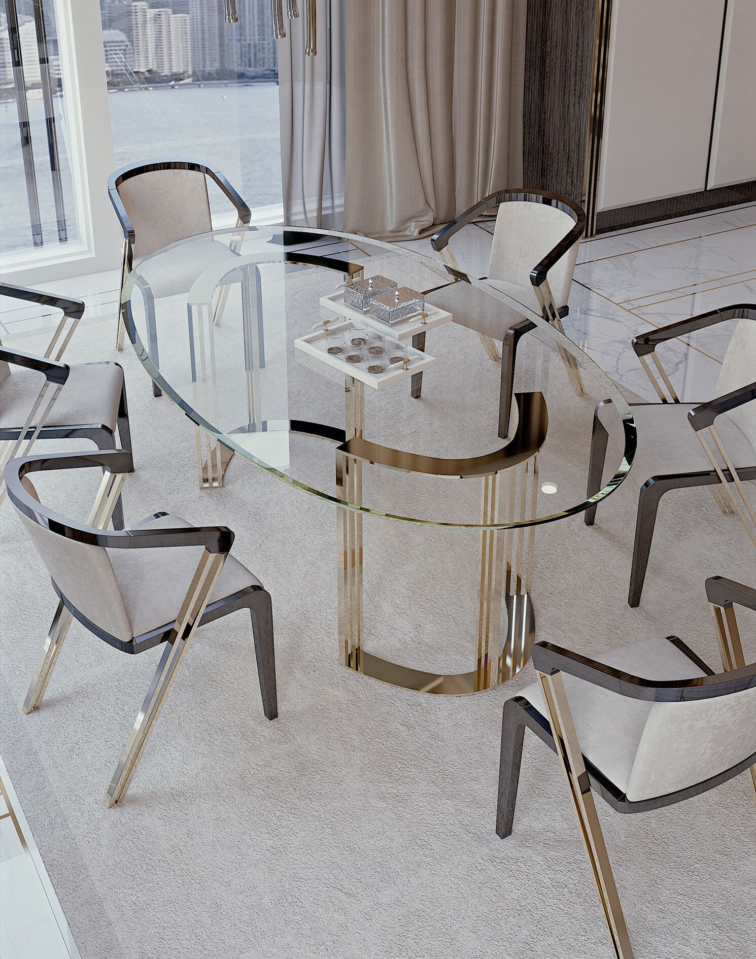 Кожаный стул с подлокотниками Bizzotto Italia Symphony-Infinity ARCH-00153040 - Вид №2