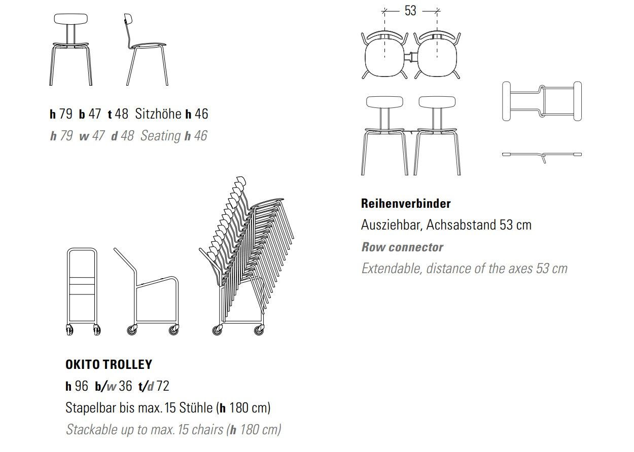 Штабелируемый стул из фанеры ZEITRAUM Okito ARCH-00035320 - Вид №9