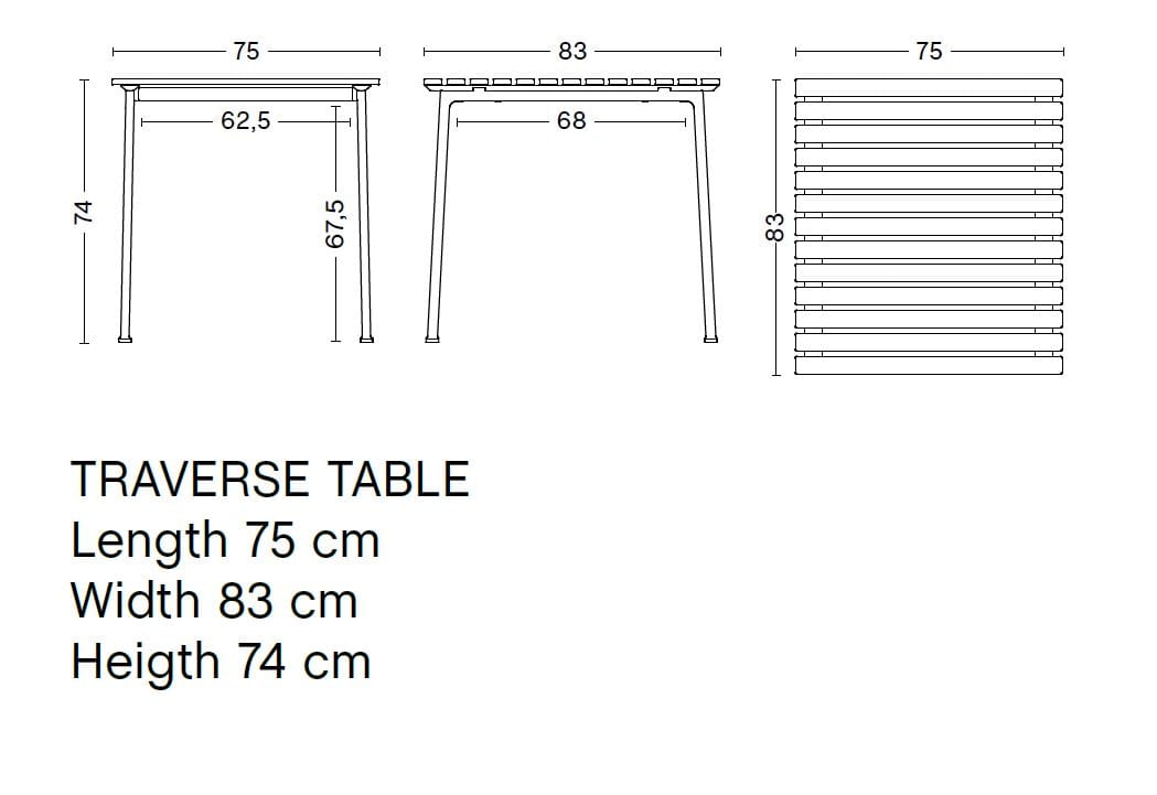Прямоугольный садовый стол из ясеня Hay Траверс ARCH-00128266 - Вид №35