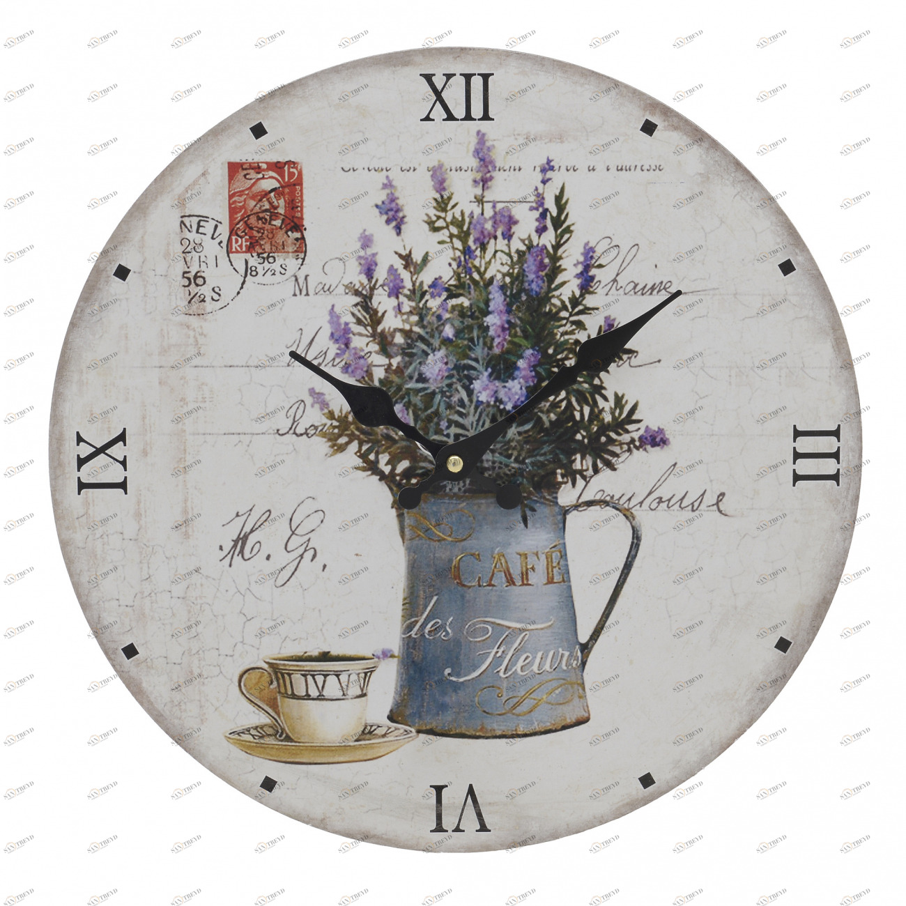 Часы настенные Dalila TO4ROOMS ЦВЕТЫ 212276 Бежевый;серый 