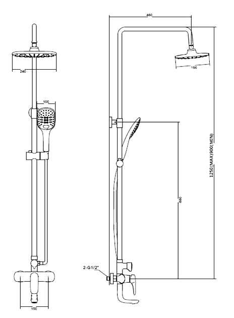 FT13135 Душевая система SSWW  - Вид №3