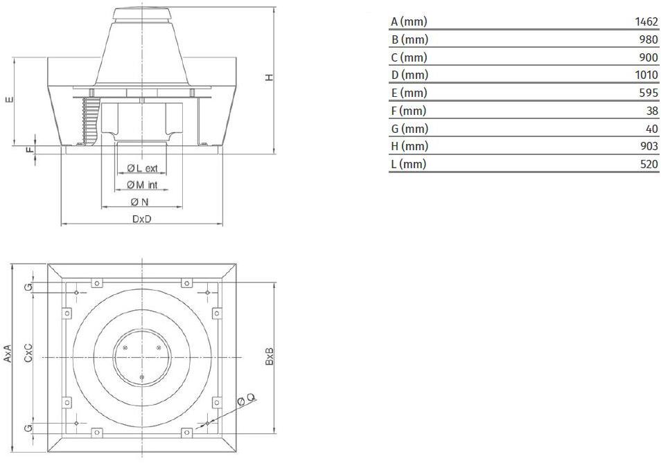 Vortice Центробежный крышный вентилятор с вертикальной разгрузкой Torrette tr-e-v 15195 - Вид №1