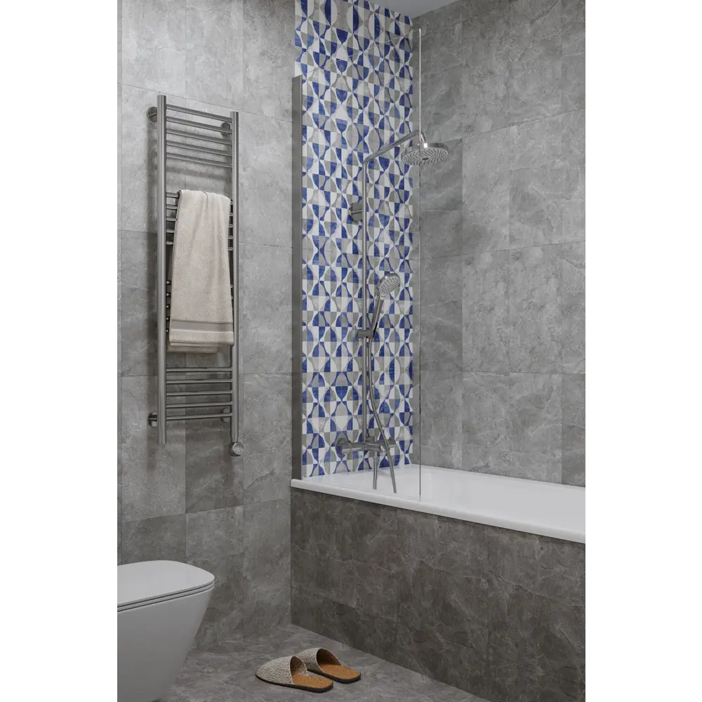 Плитка настенная Axima Эльба 25x50 см 1.25 м² цвет серый STLM-2084542 - Вид №5