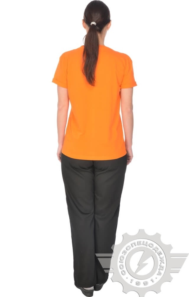 61036 Футболка "Престиж" оранжевая  Одежда для официантов  размер XXXXL (58) Спецодежда  - Вид №11
