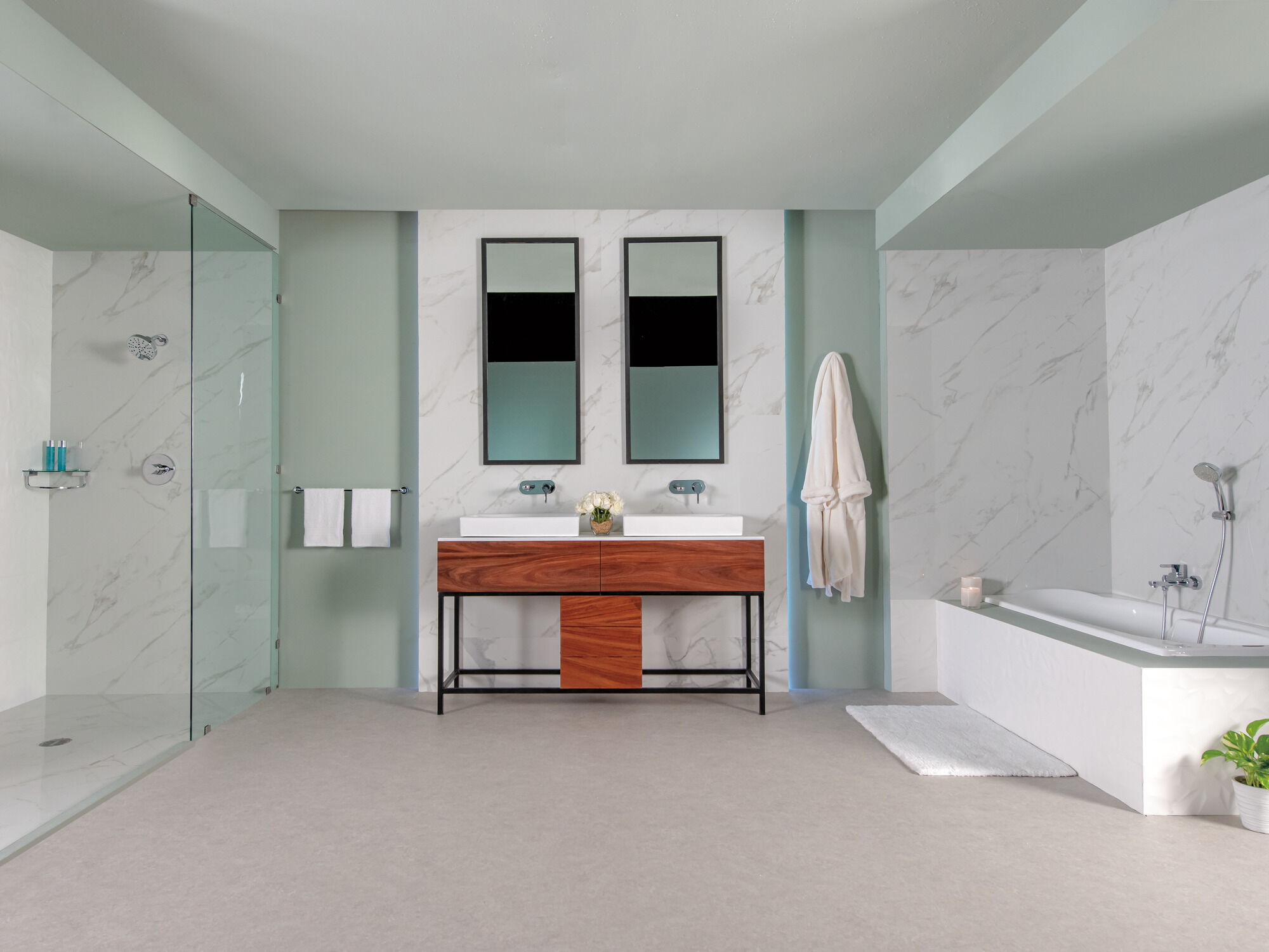 Угловая вешалка для полотенец со стеклянной полкой Delta Faucet IAO35070 - Вид №3