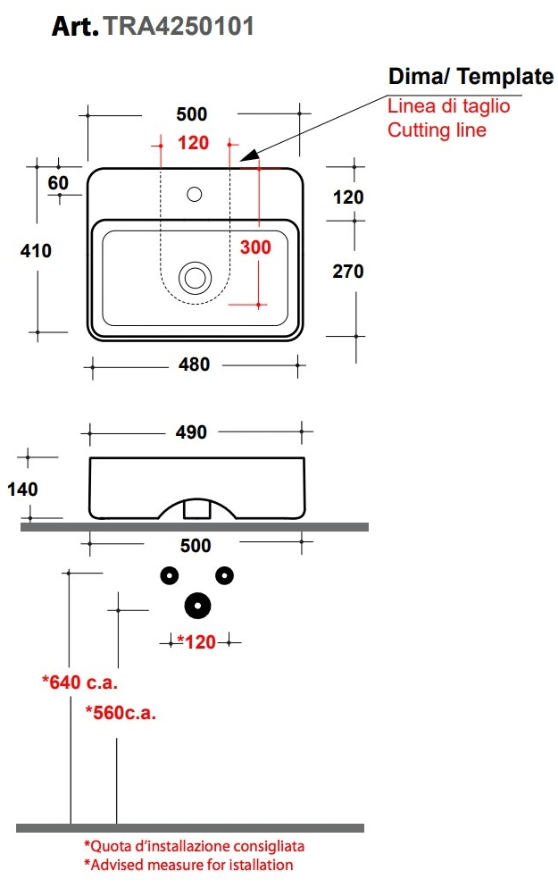 Накладная раковина на столешницу  овальная Olympia Ceramica Tratto sun-id-1481789 - Вид №4