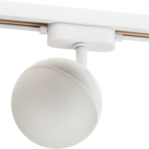 Трековый светильник спот поворотный Ritter Artline шар 100x100x75мм под лампу GX53 до 4м² пластик белый