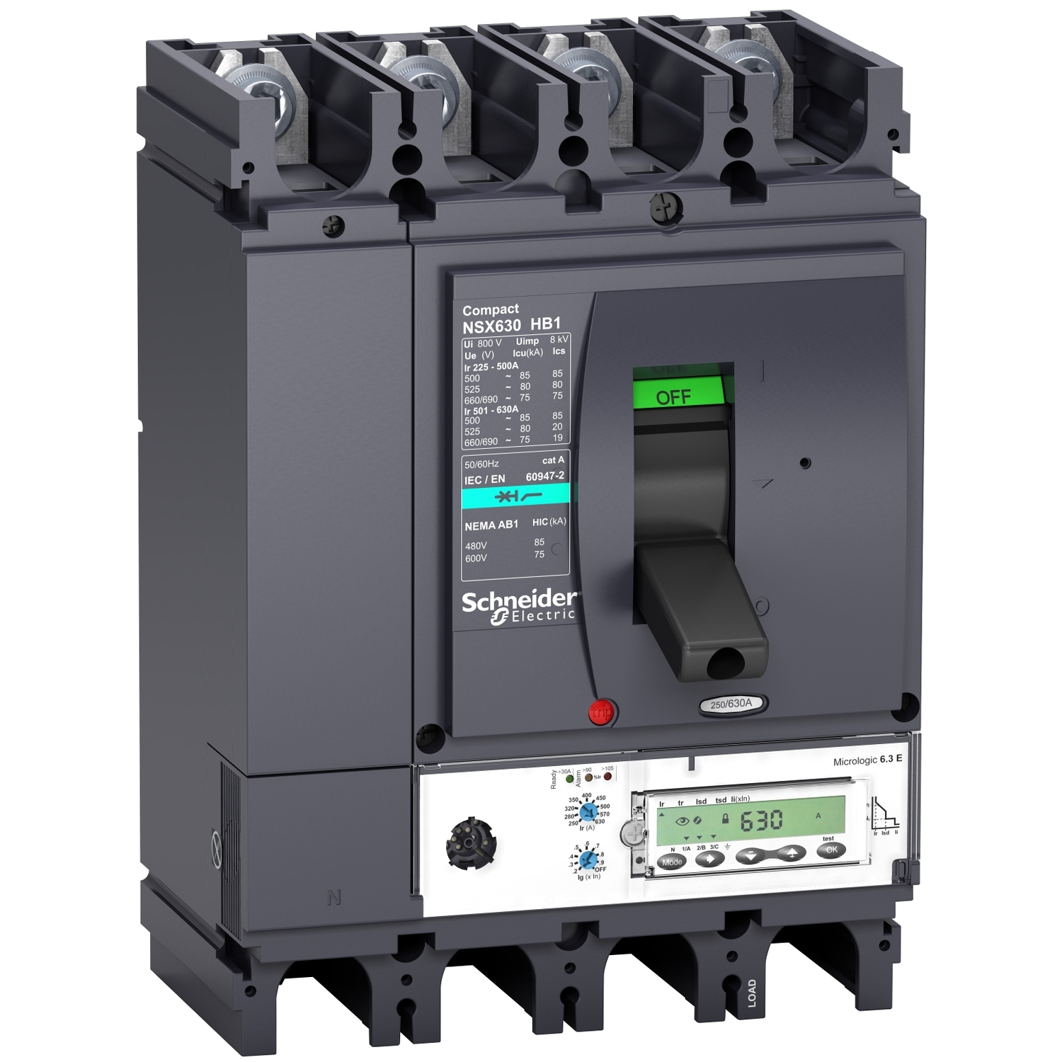 LV433629 Силовой автомат NSX 400, Micrologic 6.3 E, 75кА, 4P, 400А Schneider Electric Compact 