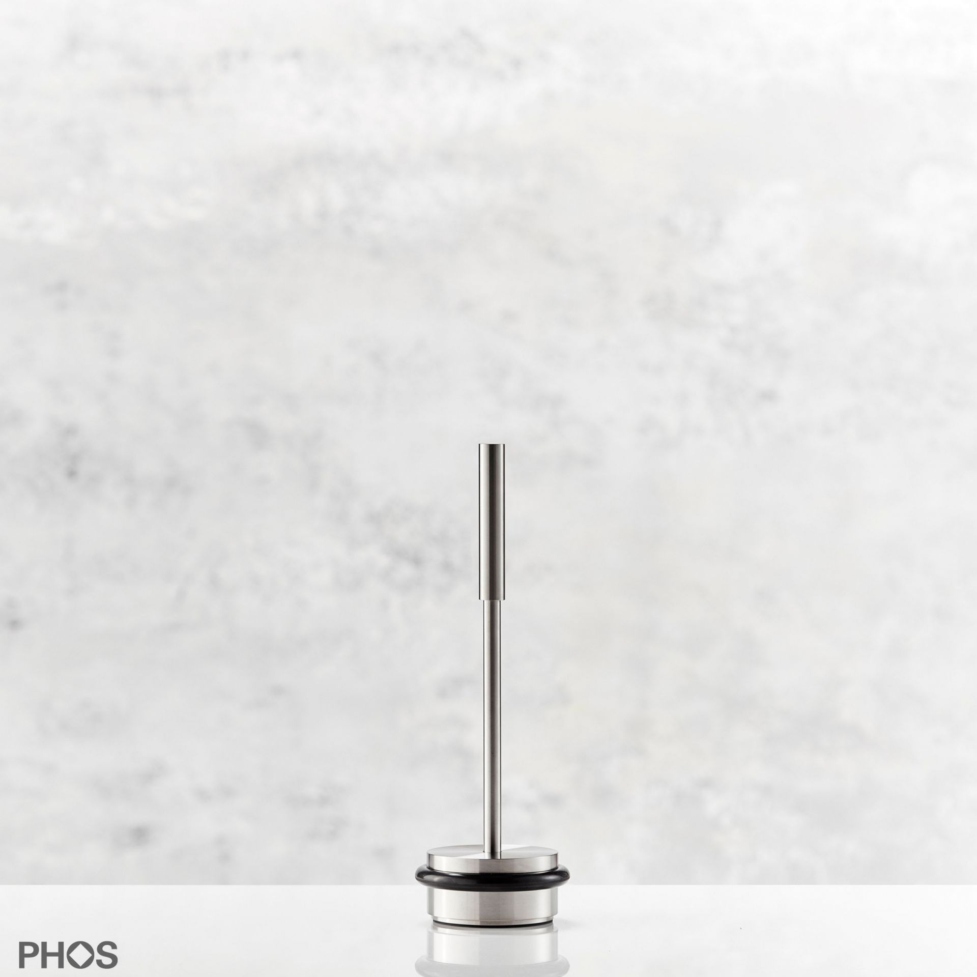 TSB90-45G275 Дверной стопор напольный, с ручкой 27,5 см, ø90 мм, высота 45 мм. PHOS 