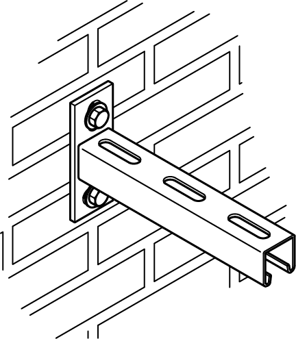 6603862 BIS RapidStrut® Консоли стеновые (BUP1000) монтаж к стене и полу walraven  - Вид №2