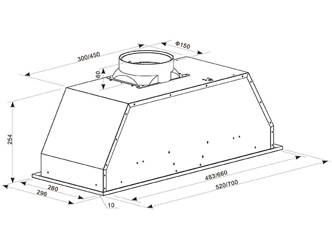 8166186 Вытяжка полновстраиваемая Oasis UM-52S серебристый STDN-0098413 - Вид №11