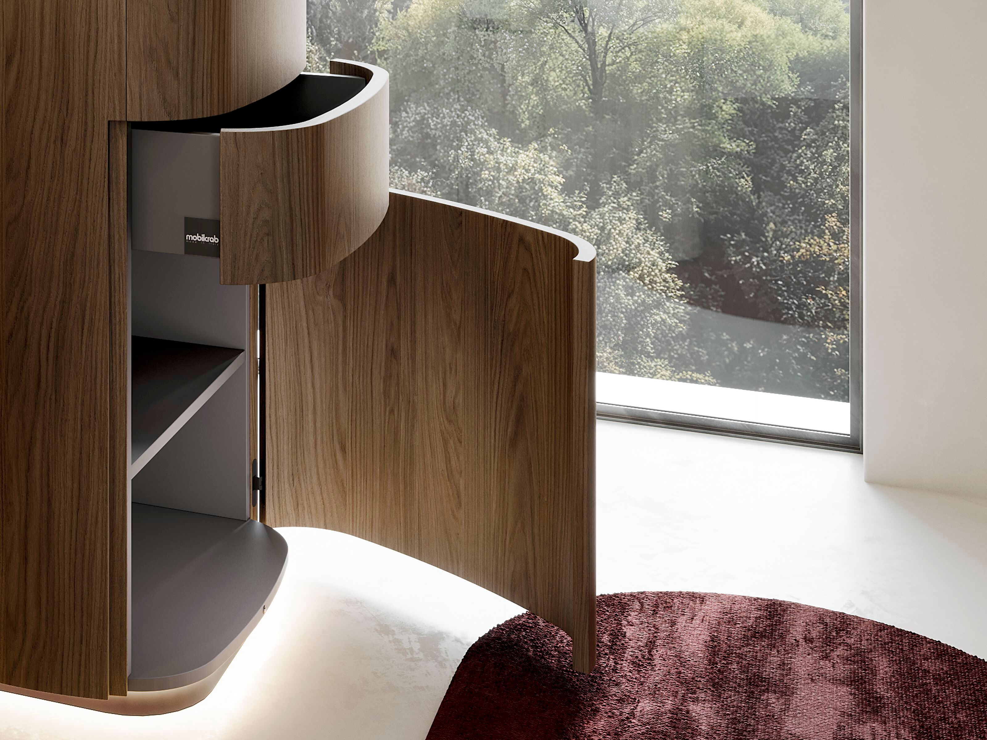 Умывальник HPL с зеркалом Mobilcrab Curvy ARCH-00098060 - Вид №6