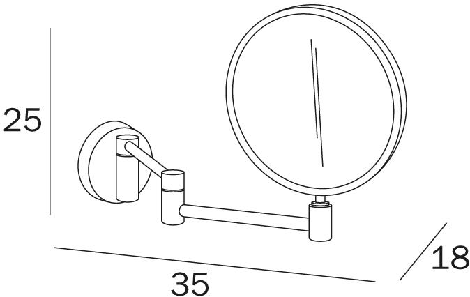 INDA® Настенное круглое увеличительное зеркало Hotellerie sun-id-1360121 - Вид №3