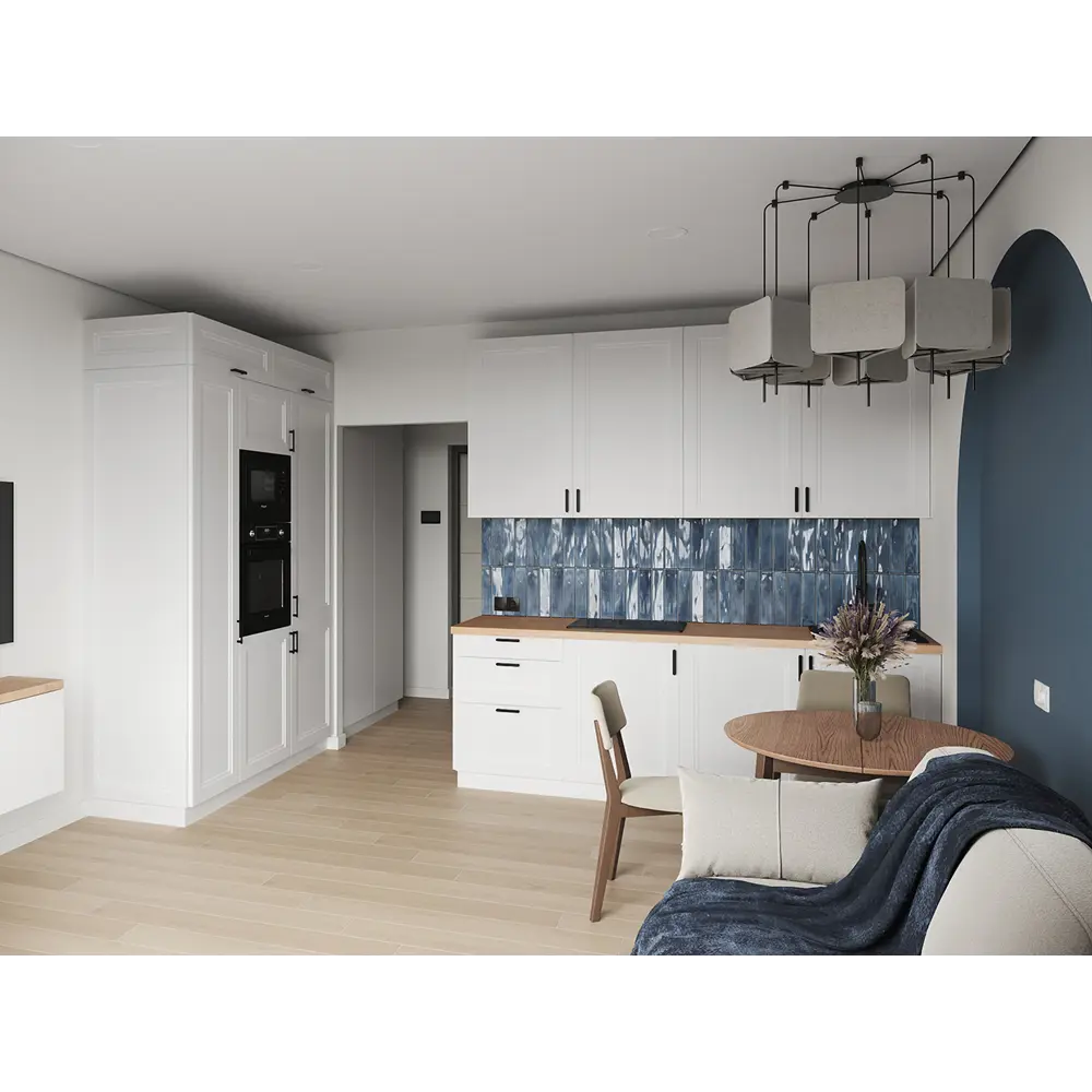 KONSENSA Фасад Котлас белый матовый для кухни в неоклассическом стиле 89387724 STLM-1578773 - Вид №7