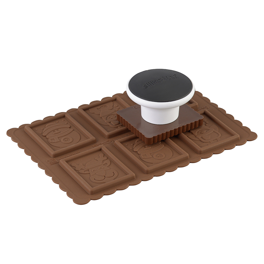 22.161.77.0165 Набор для приготовления печенья snowman slim Silikomart 