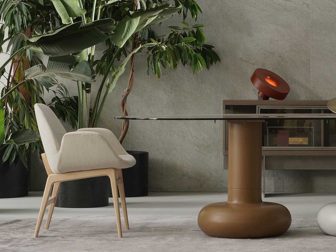 Деревянный мягкий стул для ресторана с подлокотниками CASA Allover ARCH-00089561 - Вид №2