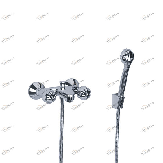 Смеситель для ванны с душевым гарнитуром ½“, настенный монтаж JOERGER Minarett 603.20.100.000