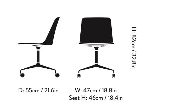 Вращающееся офисное кресло из полипропилена с 4 спицами &Tradition Rely ARCH-00118594 - Вид №6