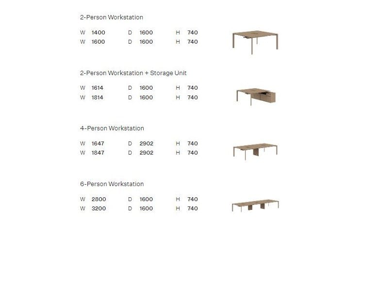 Прямоугольный рабочий стол с ламинированной столешницей Ersa Luta ARCH-00045820 - Вид №2