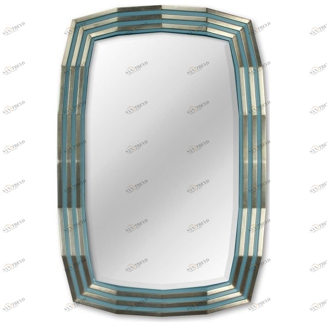 Зеркало настенное 121,5х81 см бирюзовое Marine ART-ZERKALO ДИЗАЙНЕРСКИЕ 00-3884111 Бирюзовый;зеркальный 