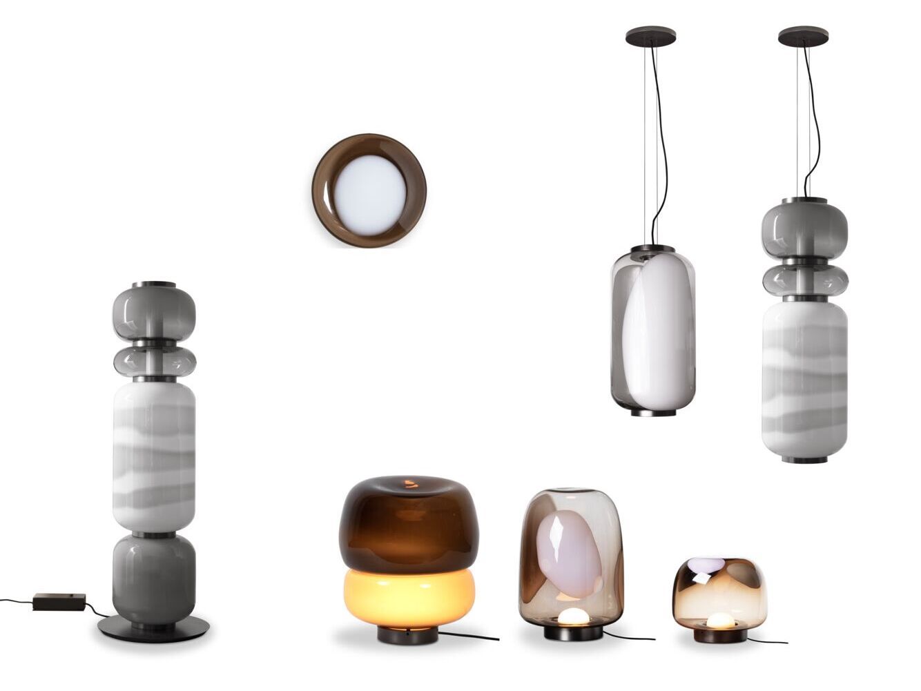 Выдувное стекло светодиодный торшер Baxter Хайку ARCH-00063041 - Вид №3