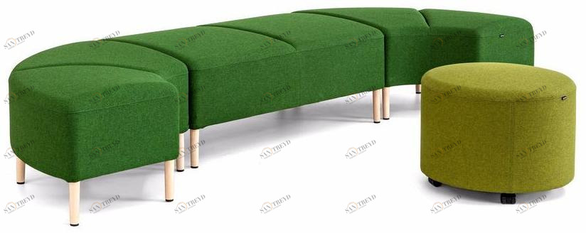 ACTIU Модульная скамья из ткани Bend sun-id-1406203