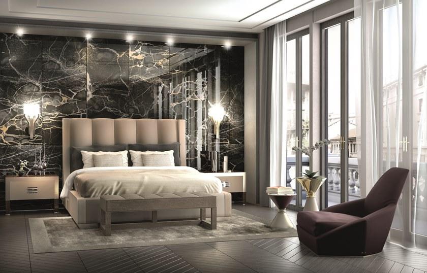 Longhi Прямоугольная прикроватная тумбочка из кожи с ящиками Loveluxe 2016 – vanity collection Y 841 - Вид №3