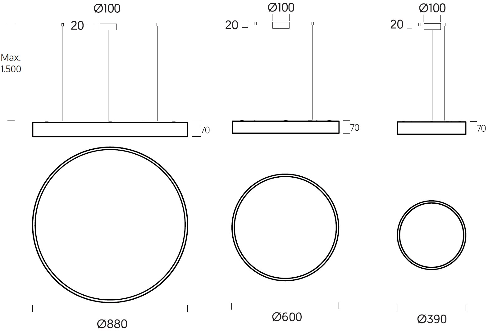 ONOK Lighting Светодиодная подвесная лампа Drone sun-id-1385250 - Вид №2