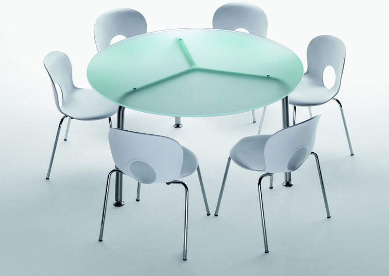 REXITE Круглый стол из стали и хрусталя sun-id-1504644 - Вид №1