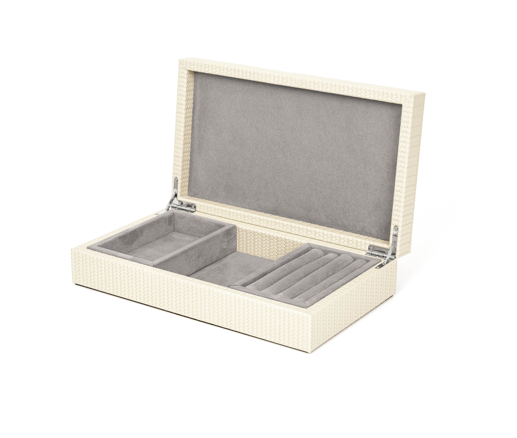 Кожаная шкатулка для драгоценностей - 27X15XH6,3 см / Grained-leather_camel Pinetti 00.1153.029.049