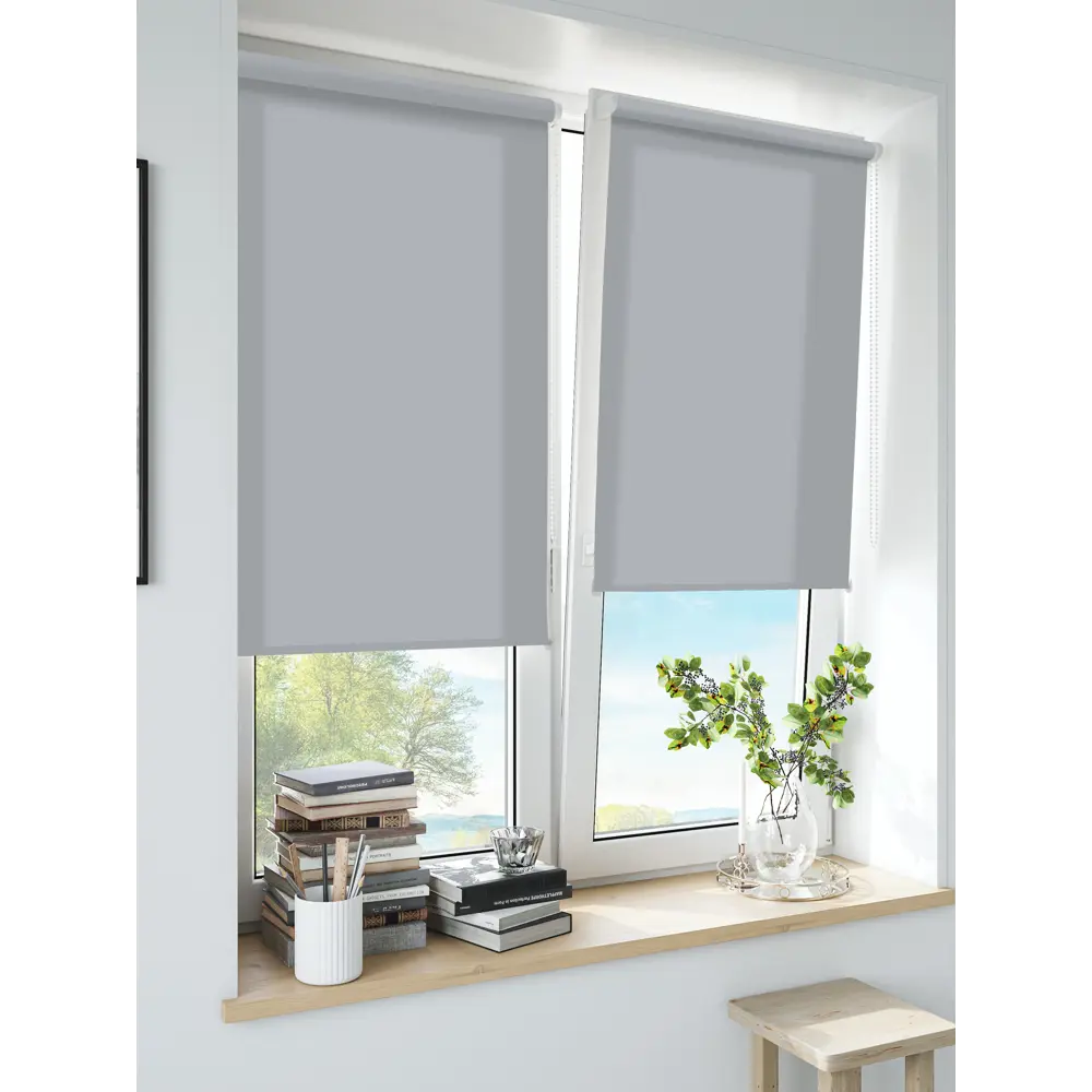 Штора рулонная Плайн 50x160 см серая MIAMOZA STLM-2125076 - Вид №2