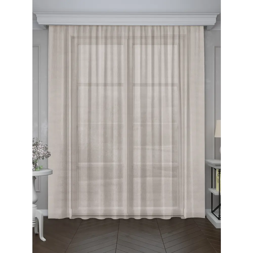 Santreyd Тюль Французская сетка с утяжелителем кремовый 310 см 84765865 STLM-0054897 - Вид №5