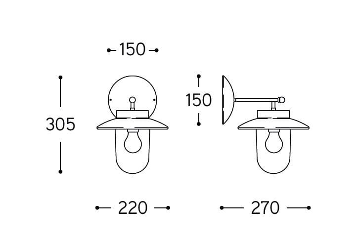 Металлический настенный светильник с фиксированной рукояткой Aldo Bernardi Traviata ARCH-00046269 - Вид №1