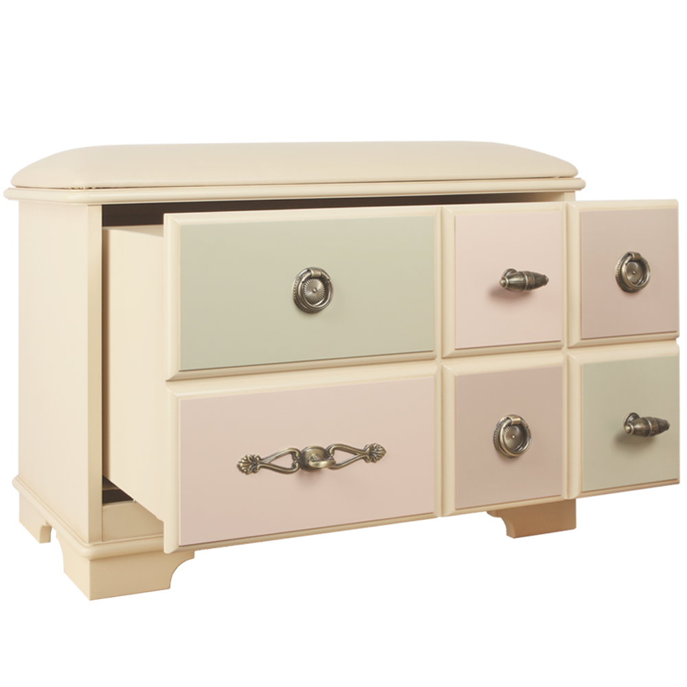 11540 Банкетка Пандора 3 с ящиком Айвори Акварель BOGACHO 4627145741924 - Вид №1