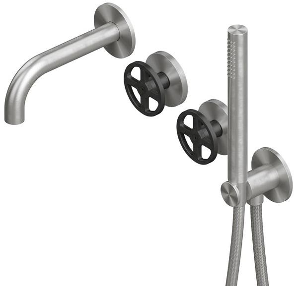 Quadrodesign Гидропрогрессивная ванна из нержавеющей стали с ручным душем Valvola02 sun-id-1424981 - Вид №2