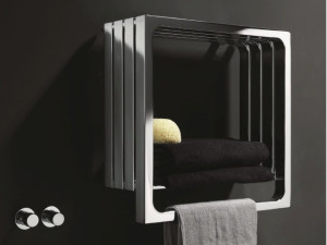 Настенный полированный стальной полотенцесушитель