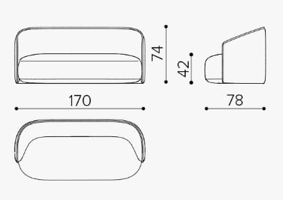 2-местный тканевый диван True Design SIBYLLA ARCH-00087085 - Вид №3