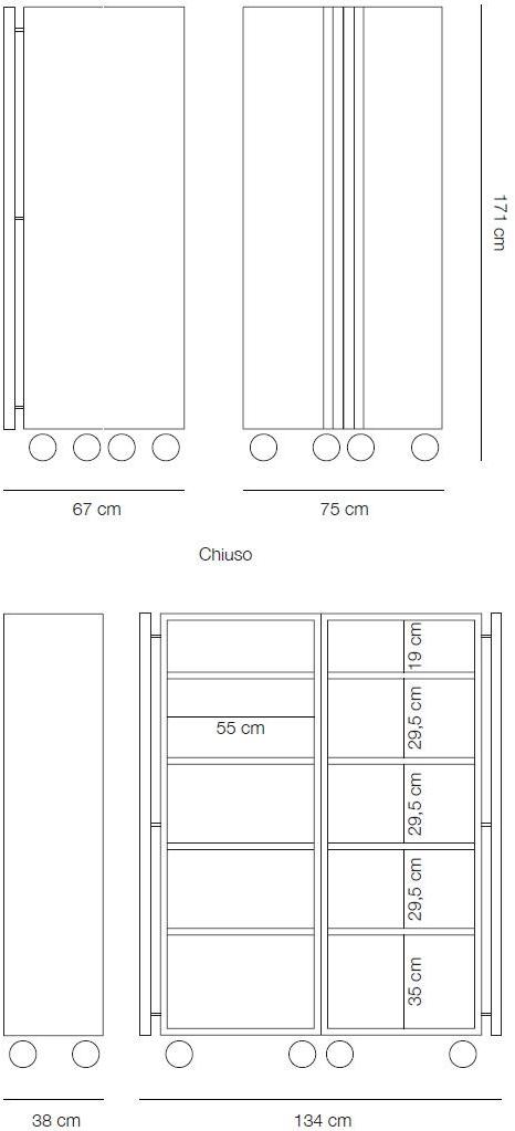 STIP Шкаф ясеневый на колесах  Out01  - Вид №4