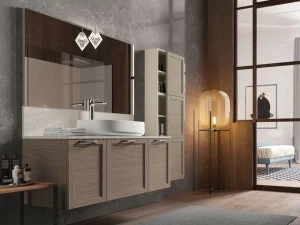 Archeda Тумба под умывальник из дерева с зеркалом Seta