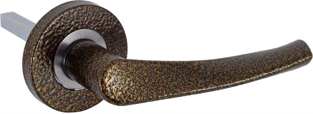 ARMEX Зенит-ЗЩ2.07 - дверная защёлка с изогнутой ручкой в бронзовом исполнении 82156156