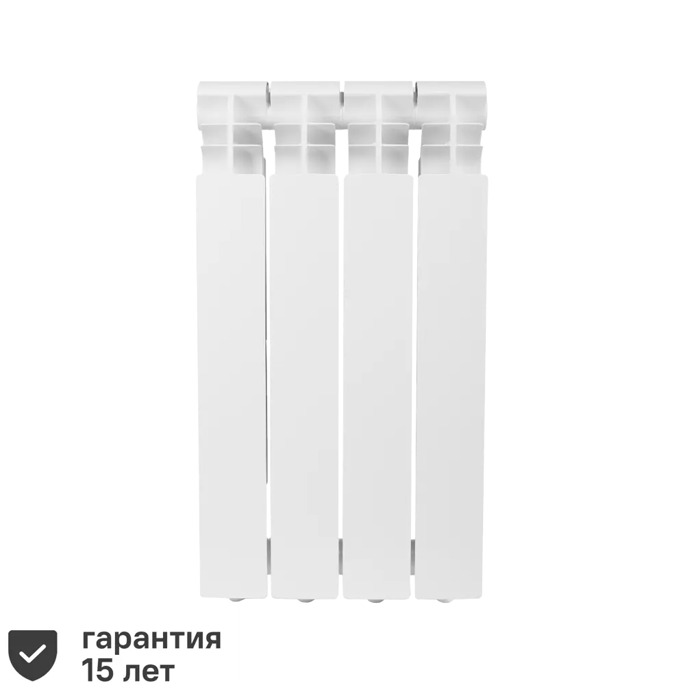 Радиатор секционный Equation Aluminium 500/96 4 секции боковое подключение алюминий белый 86565612 STLM-2089849 