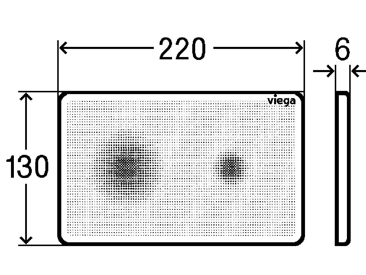 Стеклянная панель управления туалетом Viega Italia Visign ARCH-00133334 - Вид №2